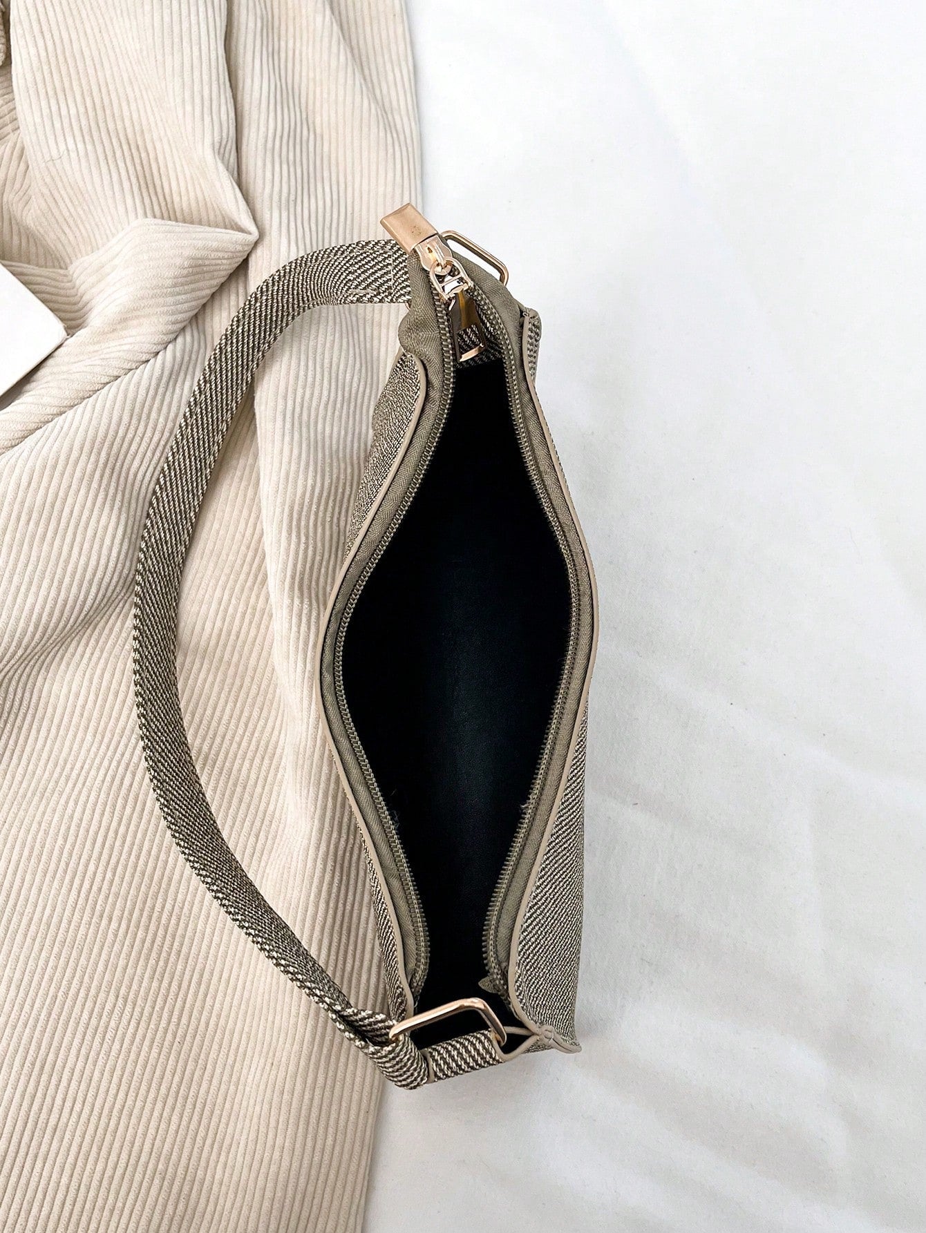 Solid Color & Minimalist & Luxury & Hobo Shoulder Bag For Men