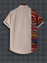 Manfinity RSRT Men'S Short Sleeve Shirt With Geometric Pattern