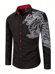 Manfinity LEGND Men'S Dragon Printed Shirt