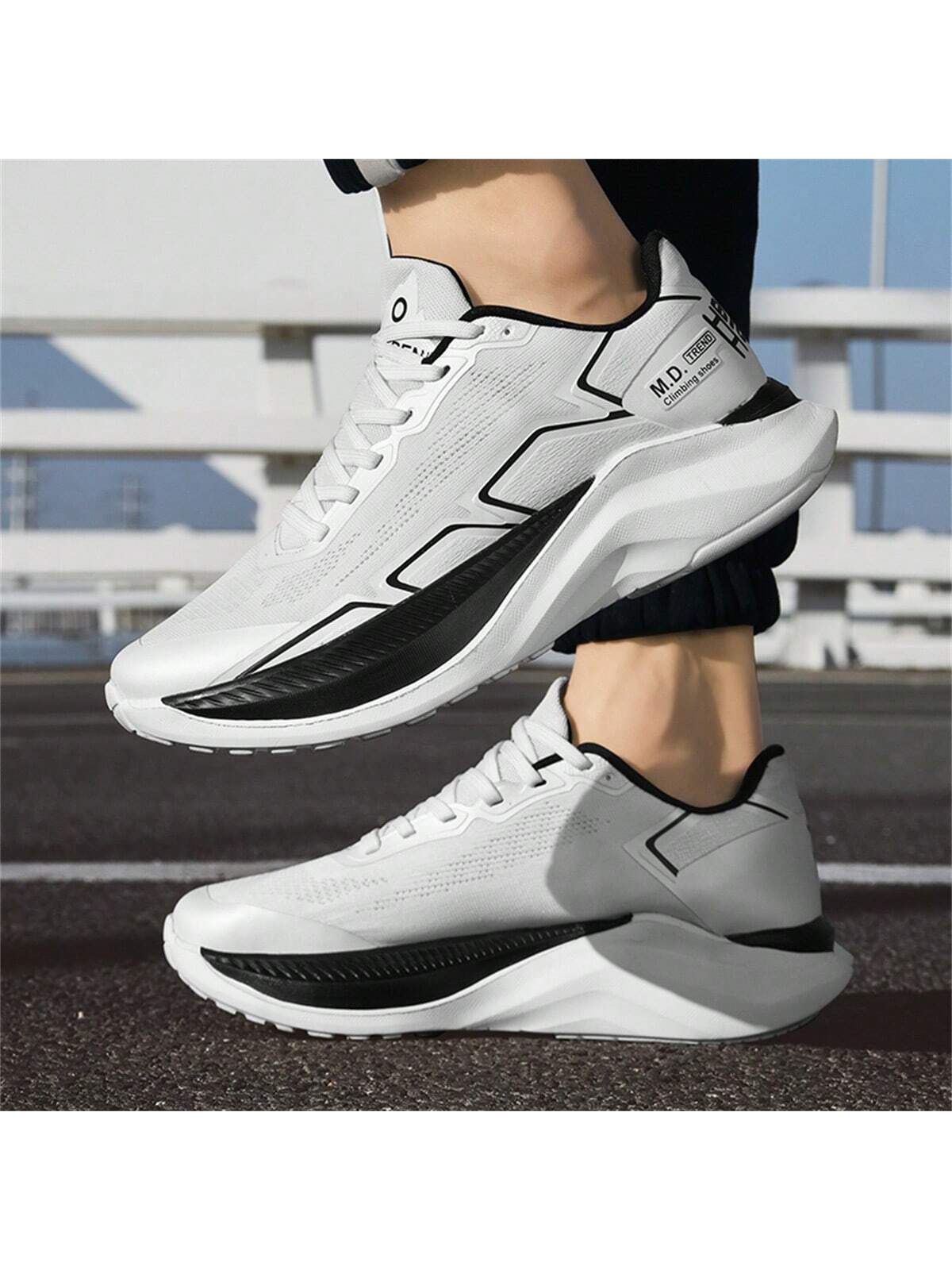 Men'S Sports Soft Soled Running Men'S Shoes, Casual Thick Soled Lace Up Mesh Comfortable Men'S Shoes