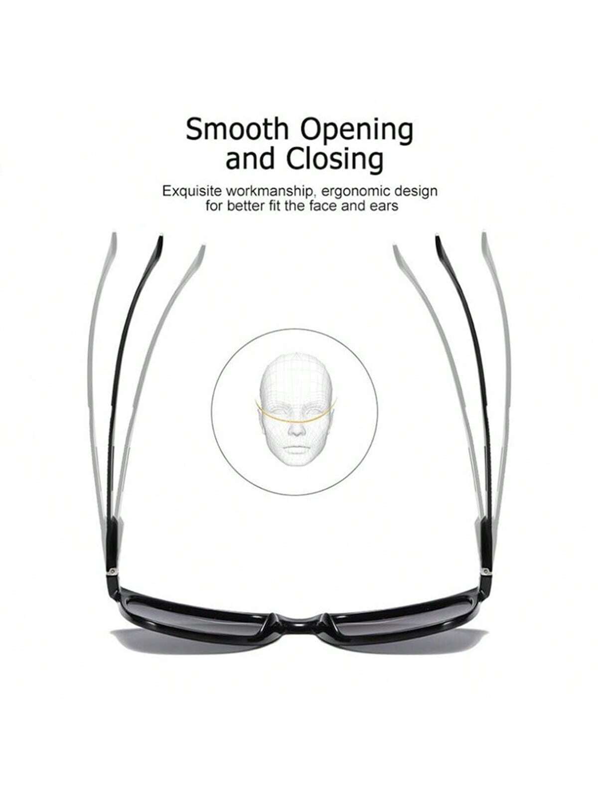 1pc Unisex Fashionable Anti-Reflective Black Framed Pc Material Sunglasses, Suitable For Four Seasons