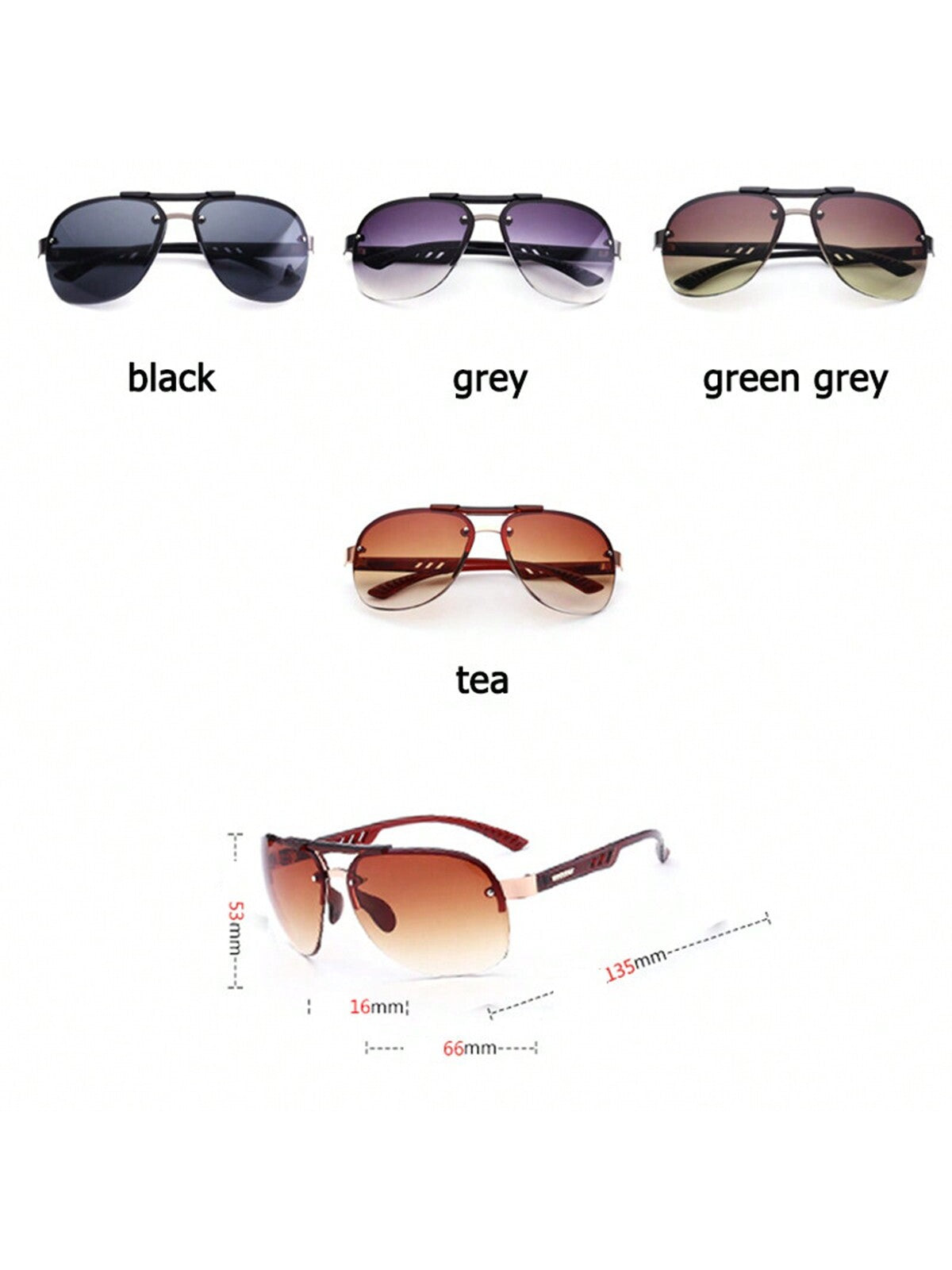 1pc Unisex Fashionable Anti-Reflective Black Framed Pc Material Sunglasses, Suitable For Four Seasons