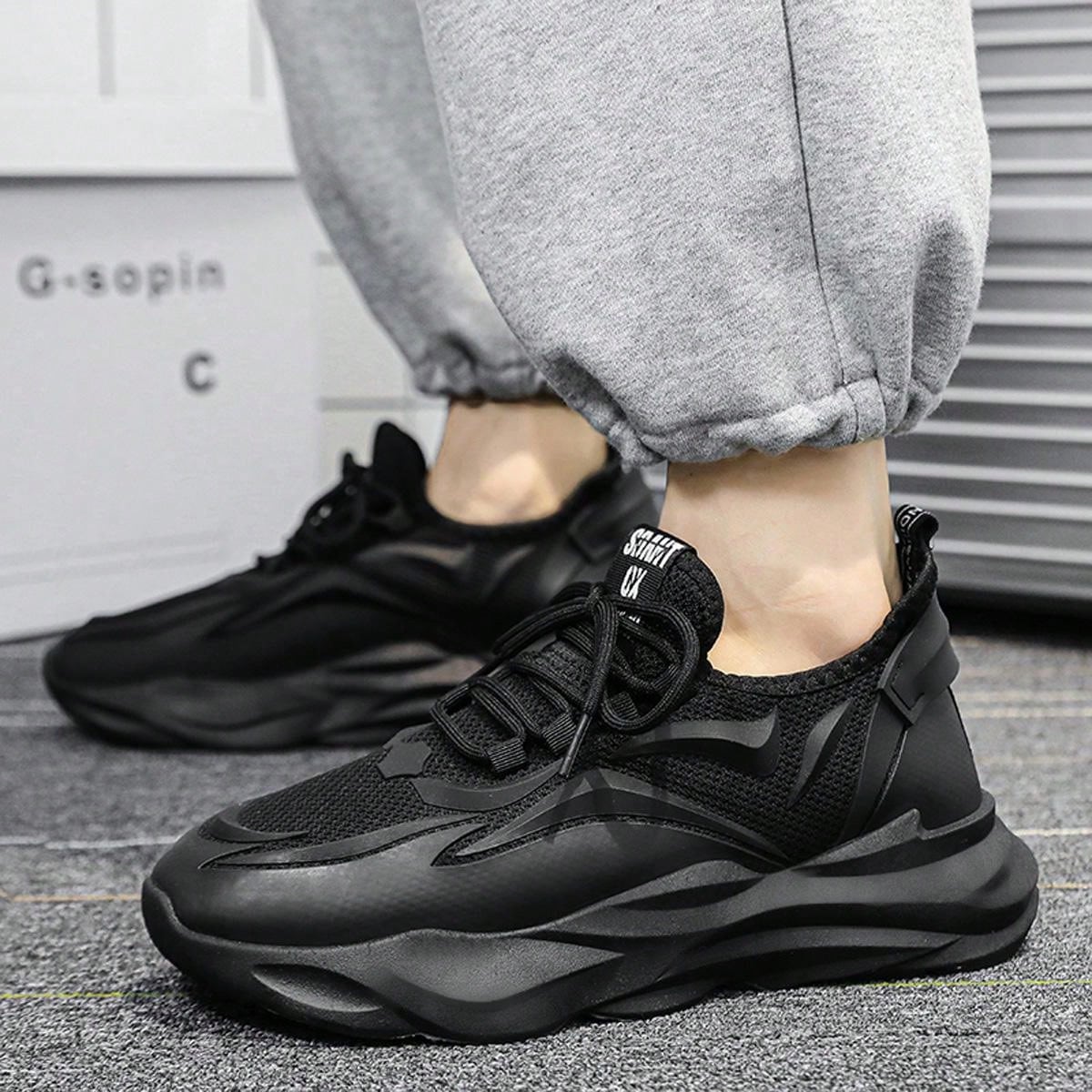 New Men's Shoes, Winter, Korean Style, Trendy, Versatile, Thick-Soled Sports, Casual, Breathable Mesh, Dad Shoes