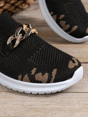 Women's Sports Shoes Fashionable Breathable Knitted Running Shoes For Walking