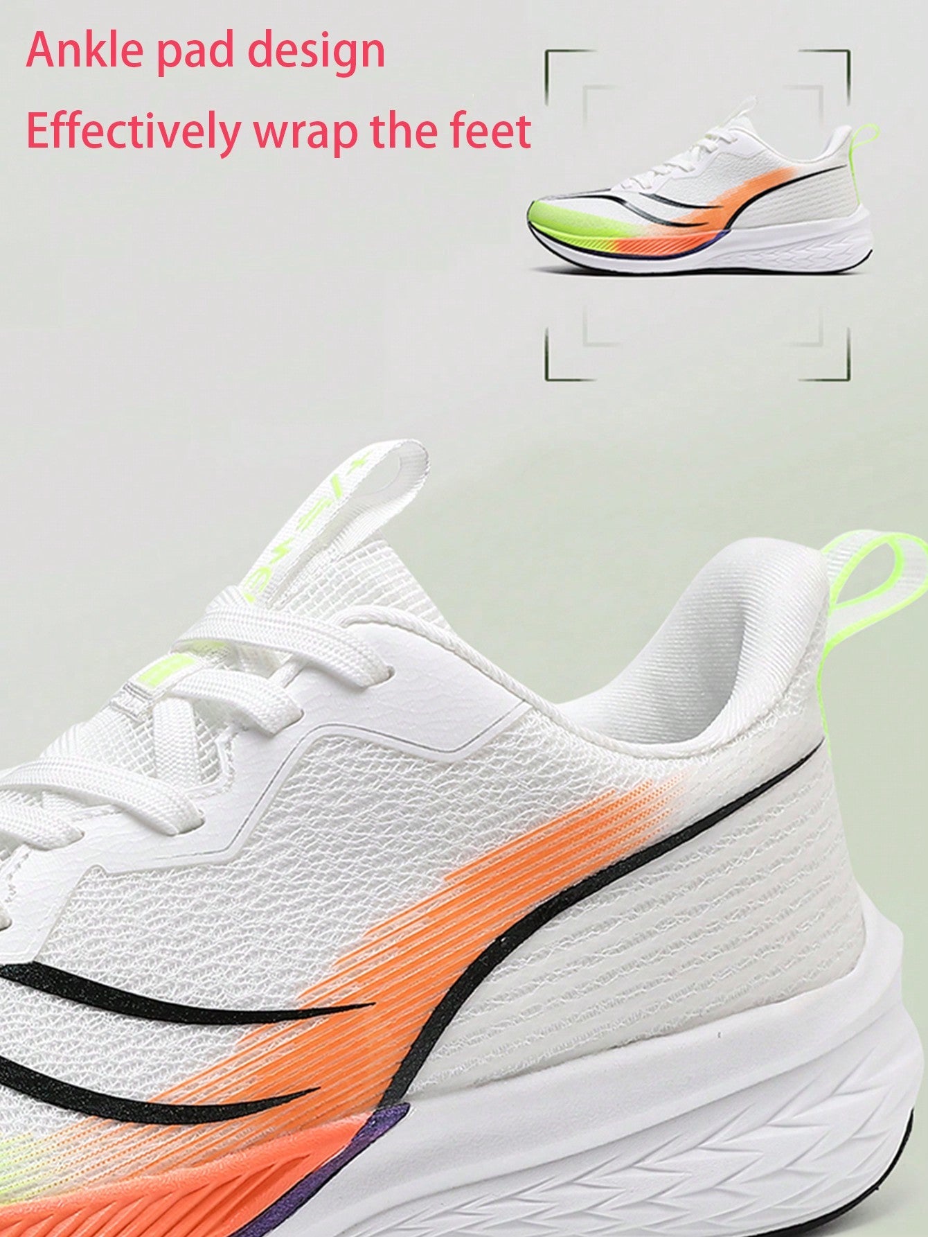 1pair Breathable & Fashionable Athletic Basketball Shoes With Color Block, Front Lace-Up, Anti-Slip Sole, Lightweight For Couples, Students & Running