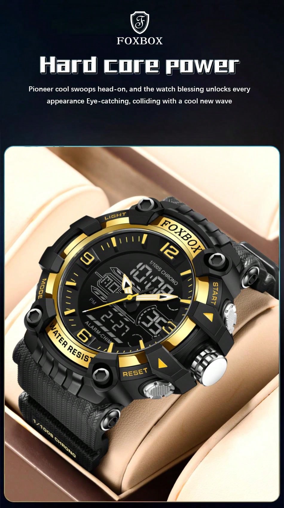 New LIGE  Watches For Men Luxury Sport Chronograph Alarm WristWatch Waterproof Quartz Big Clock Digital Male Watch