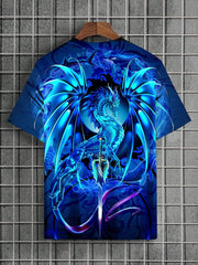 Men Dragon Print Tee