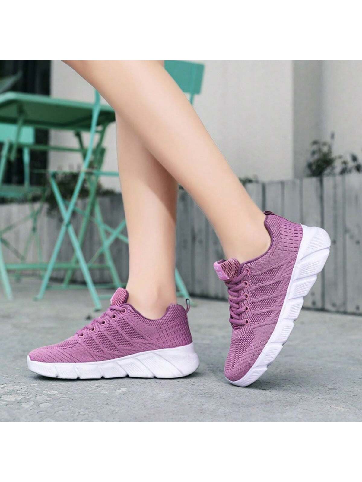 Women's Mesh Sports Shoes Breathable And Lightweight Running Shoes For Students Middle School Girls, Shock-Absorbing Athletic Sneakers For Walking Travel