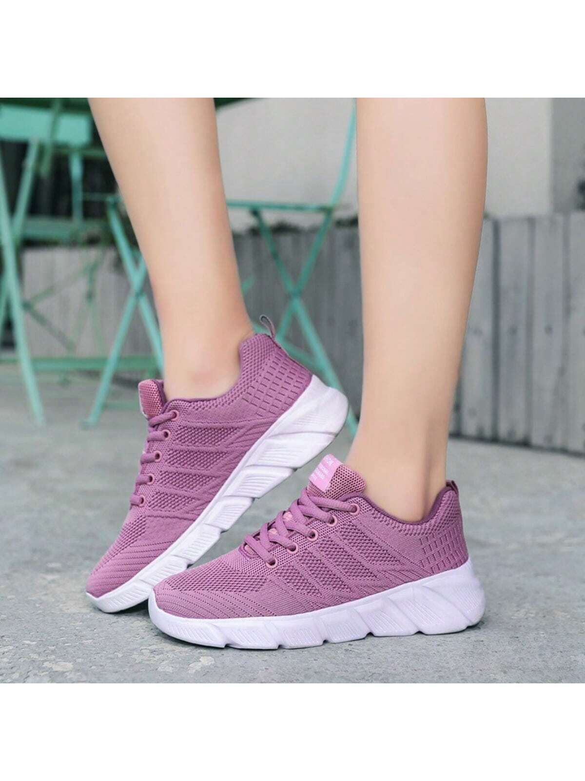 Women's Mesh Sports Shoes Breathable And Lightweight Running Shoes For Students Middle School Girls, Shock-Absorbing Athletic Sneakers For Walking Travel