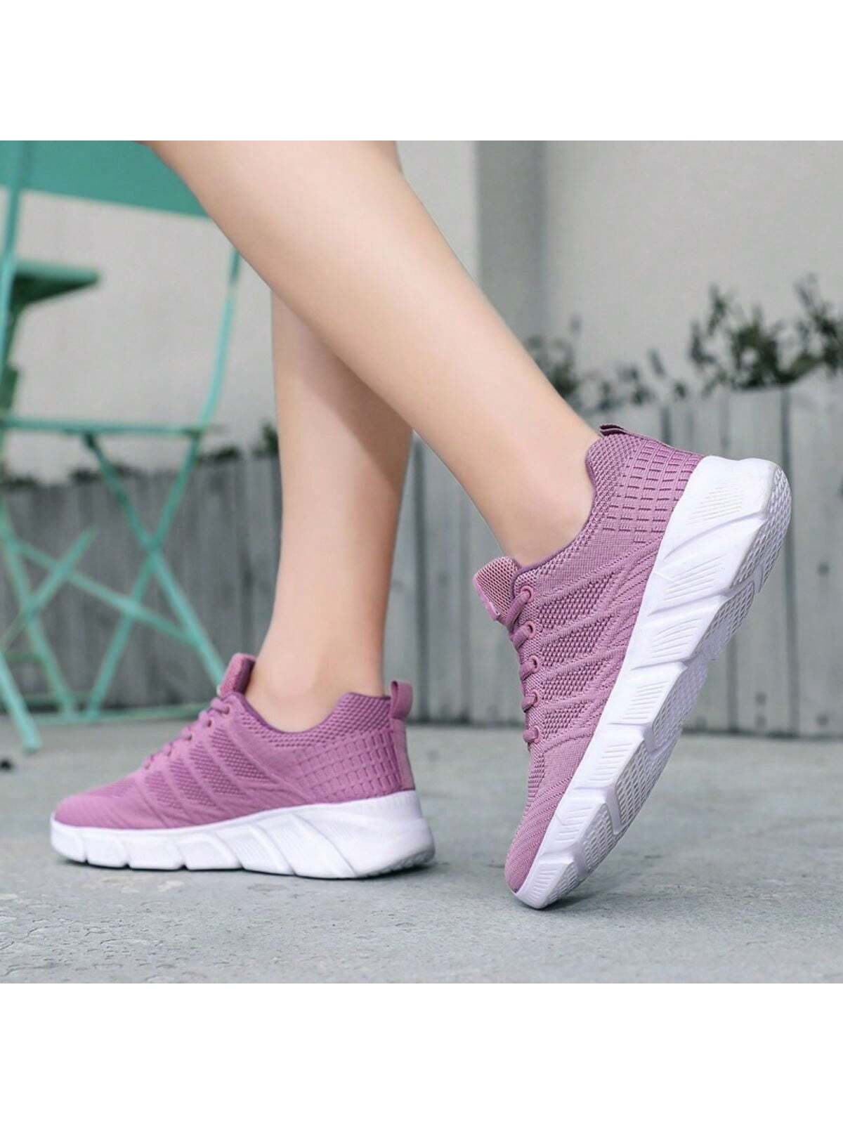 Women's Mesh Sports Shoes Breathable And Lightweight Running Shoes For Students Middle School Girls, Shock-Absorbing Athletic Sneakers For Walking Travel