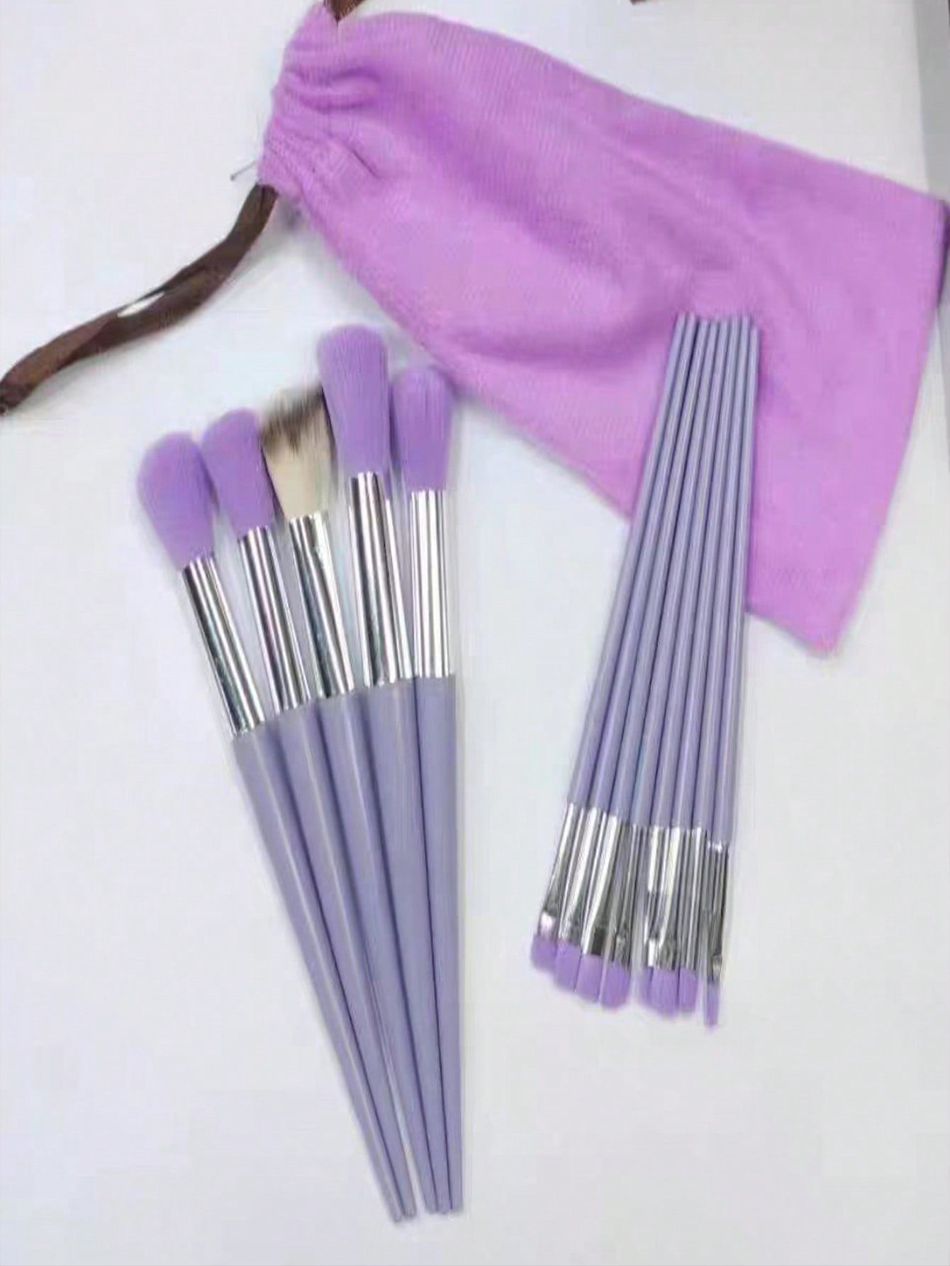 13pcs Violet Makeup Brush Set And Storage Bag Brush Bristles Soft 13 Blush Eyeshadow Concealer Foundation Loose Powder Highlighter Brush Eyebrow Brush Lip Brush Concealer Brush Beginner Makeup Kit Perfect Gift For Valentine'S Day