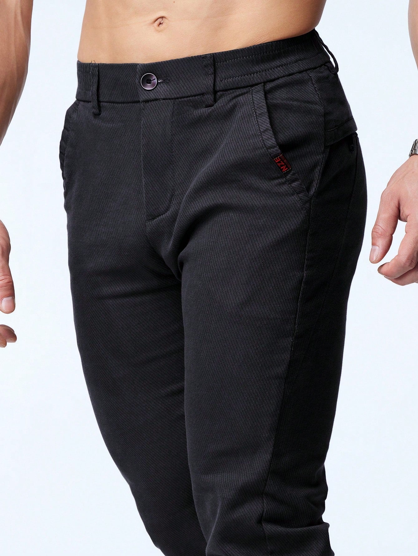 Men's Solid Color Straight Slim Fit Casual Pants