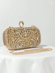 Women's Evening Bag, European And American Style Handheld Diamond Clutch, Formal Dress, Party, Prom