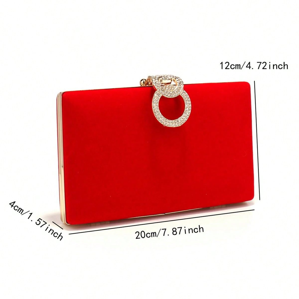 Velvet Women Evening Bags Diamonds Metal Golden Clutch Bags Flap Design Fashion Lady Gift Wedding Bridal Handbags Purse With Necklace Earrings Ring Wedding Bridal Jewelry Sets