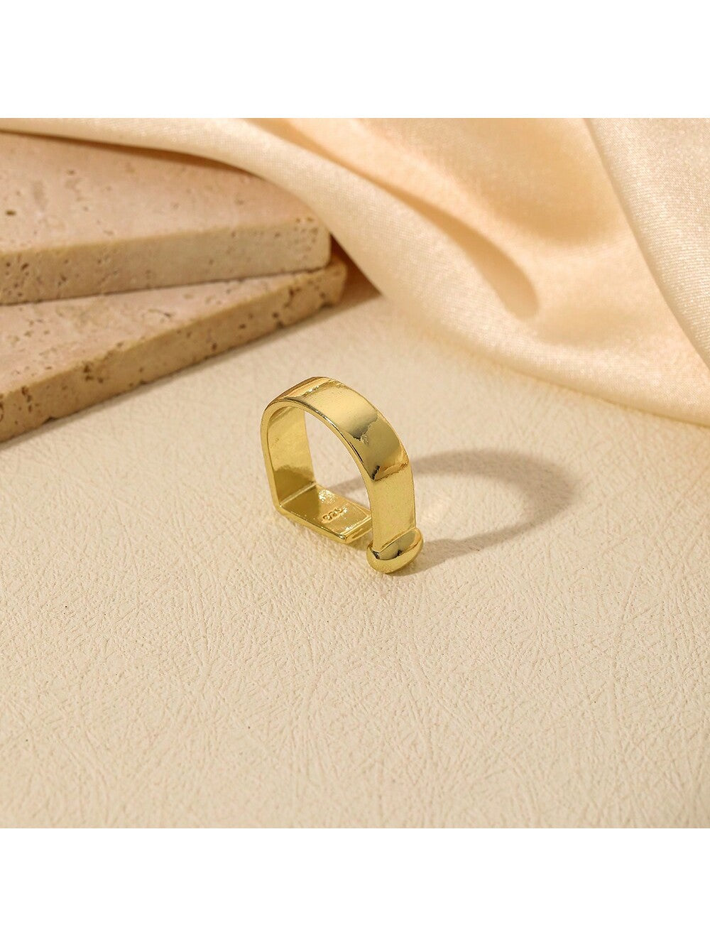 1pc Water Drop Shaped Ring Wrap Ring, Simple And Versatile Women'S Open Ring