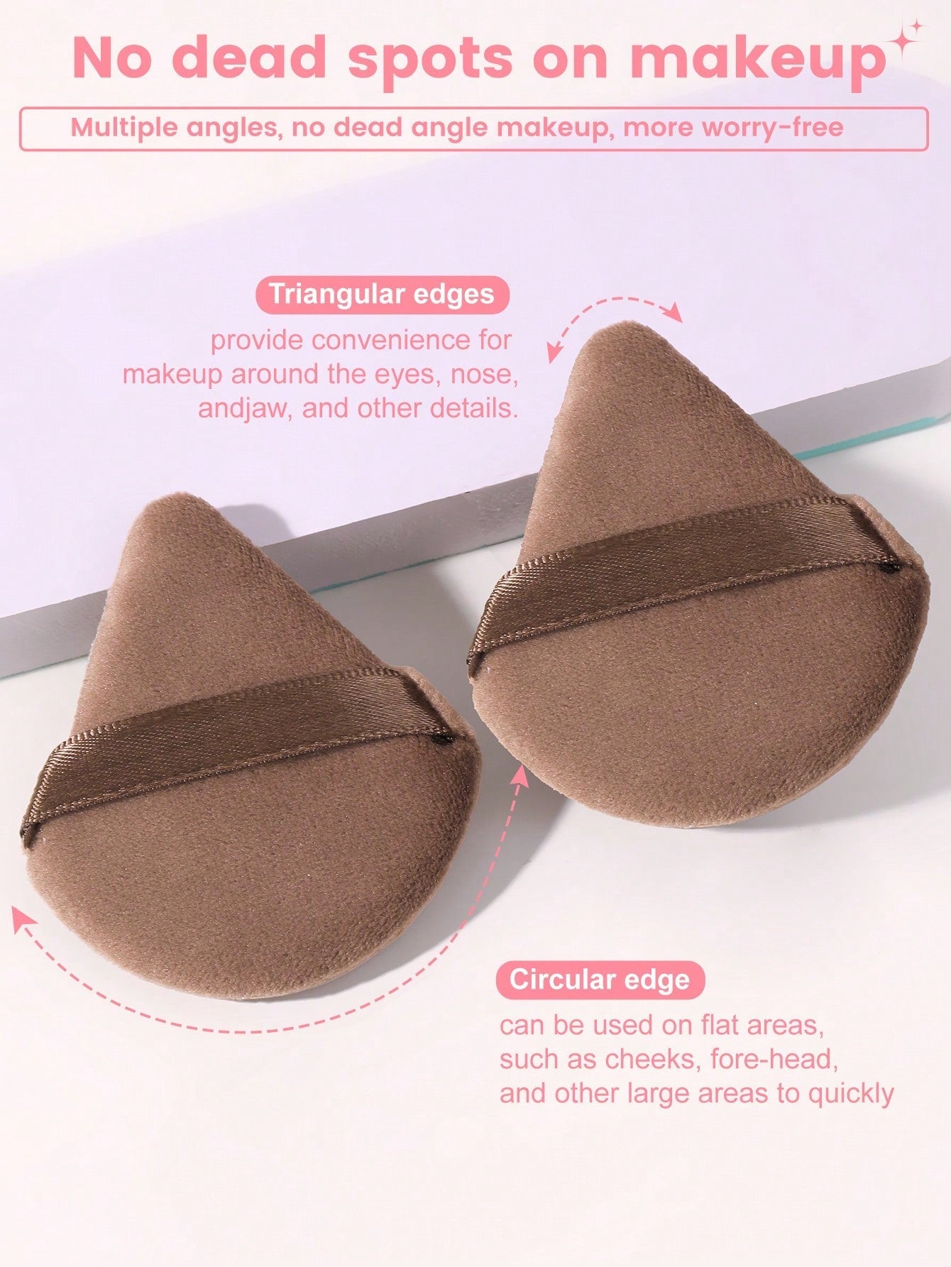 1pcs Storage Bucket+7PCS Makeup Sponge+9PCS Makeup Puff Set Soft Triangle Powder Mineral Puff For Face Makeup,Suitable For Cream & Powder Concealer, Loose Powder Makeup Applicator