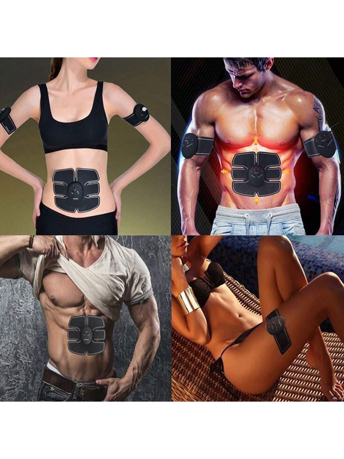 Hip Muscle Stimulator Fitness Lifting Buttock Abdominal Arms Legs Trainer Weight Loss  Slimming Massage With Gel Pads