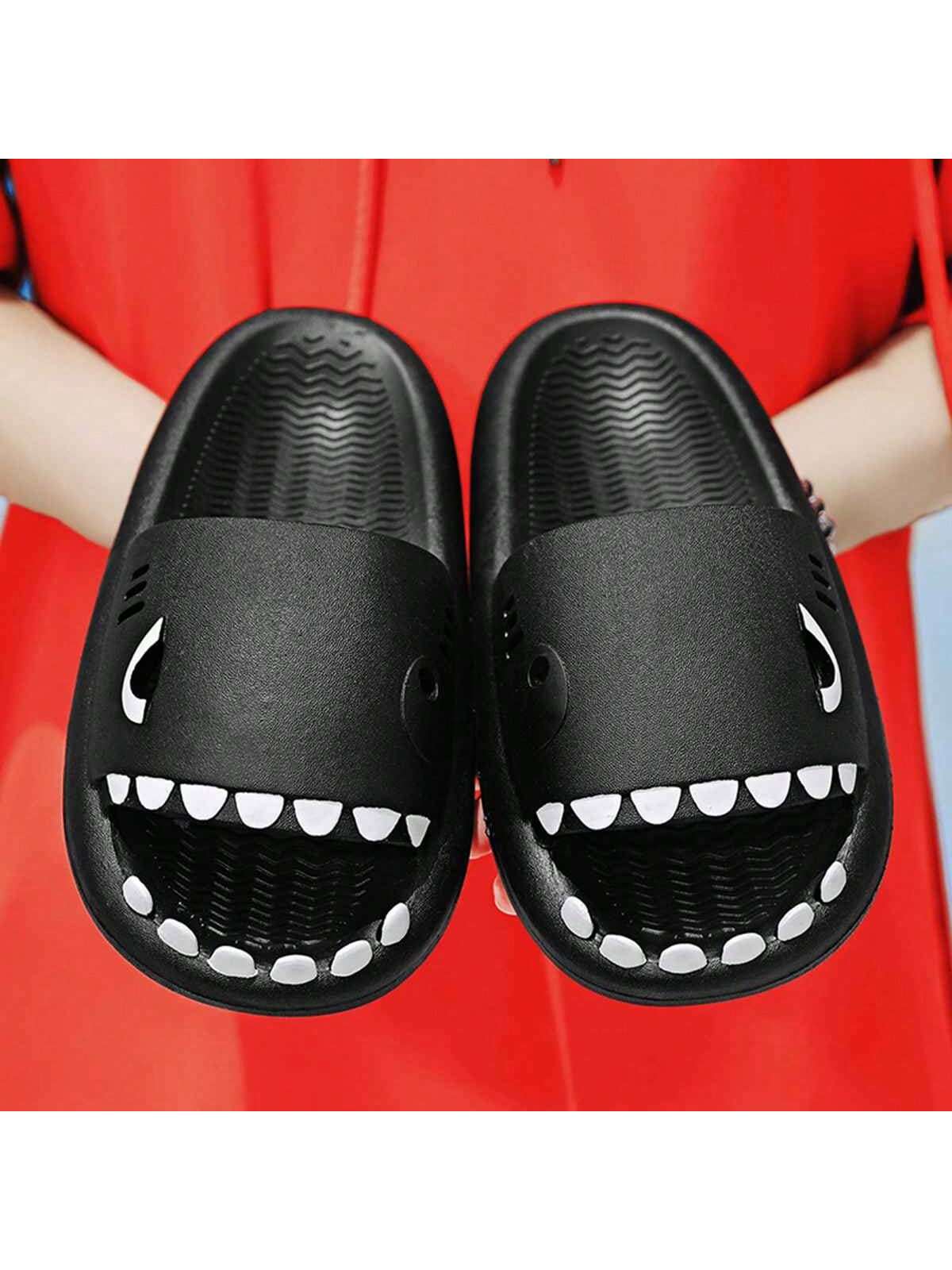 Shark-Shaped Men's Slippers With Non-Slip & Anti-Odor Design, Perfect For Summer Outdoor Activities And Beach Wear