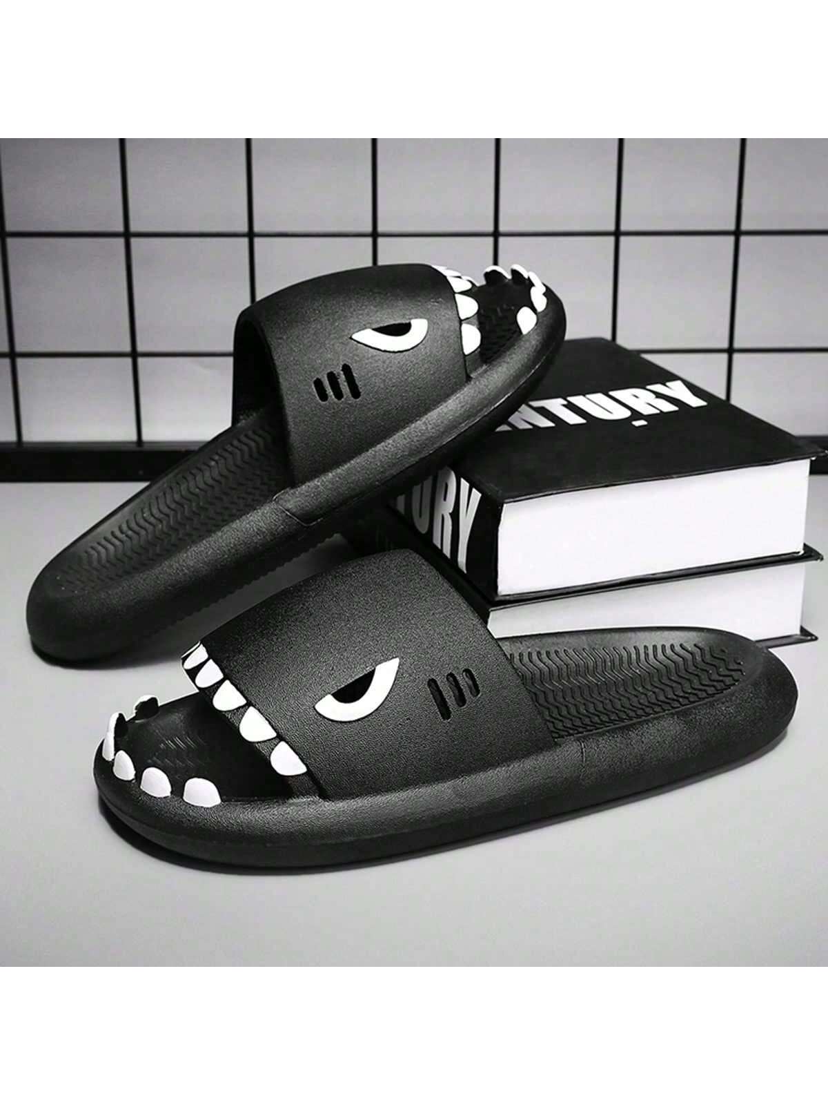 Shark-Shaped Men's Slippers With Non-Slip & Anti-Odor Design, Perfect For Summer Outdoor Activities And Beach Wear