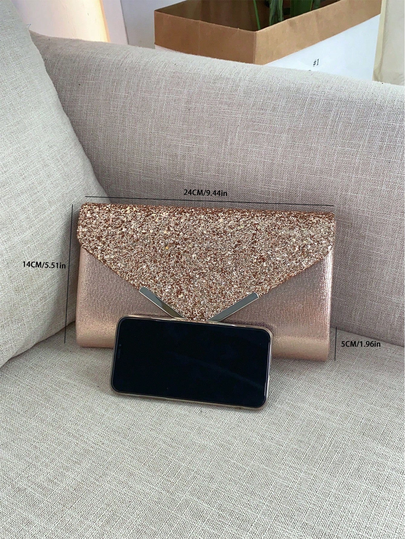 Shiny Evening Clutch, Elegant Fashion Envelope Bag, Ladies' Wedding Handbag For Party And Dancing